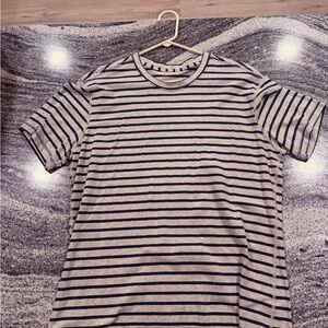Lululemon Athletica Navy Striped Tee